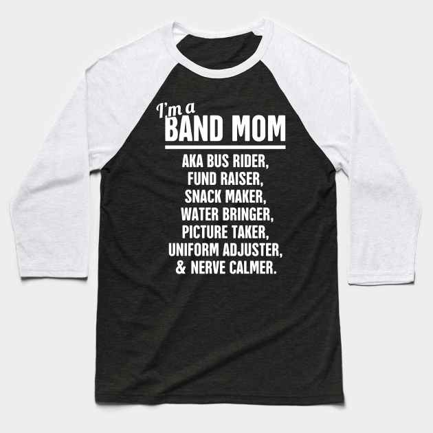 Funny Marching Band Mom Marching Band Baseball TShirt TeePublic